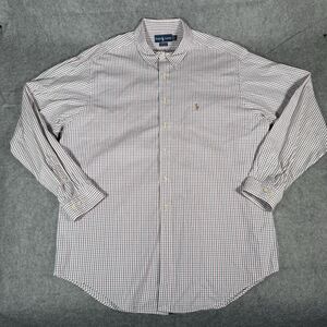 Polo Ralph Lauren Dress Shirt Men's 18 36/37 Mini Check Button Up